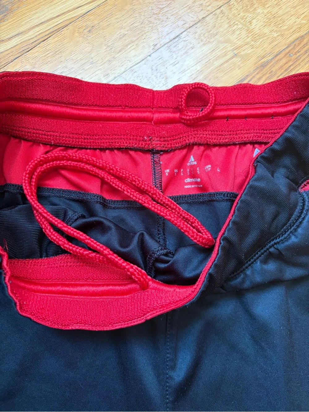Adidas Climalite Black & Red Athletic Shorts